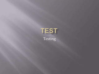TEst Testing 