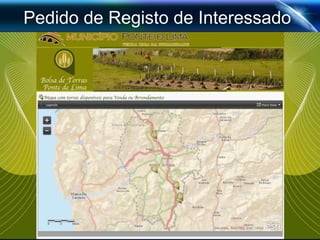 Pedido de Registo de Interessado
 