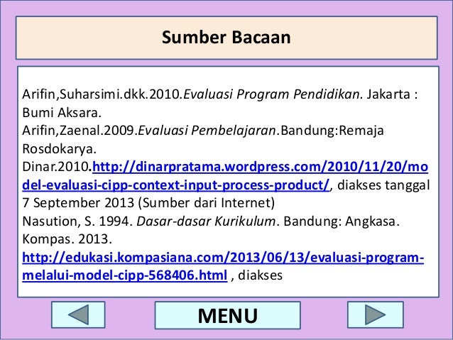 Ppt Evaluasi Pembelajaran Model Cipp