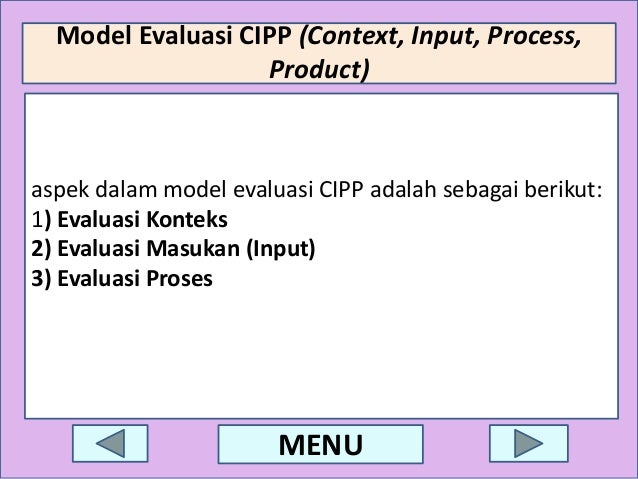 Ppt Evaluasi Pembelajaran Model Cipp