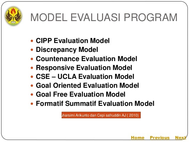 Ppt evaluasi dengan model cipp