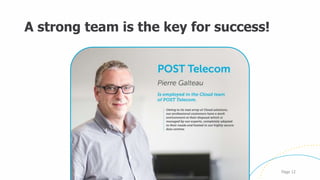 A strong team is the key for success!
Page 12
 