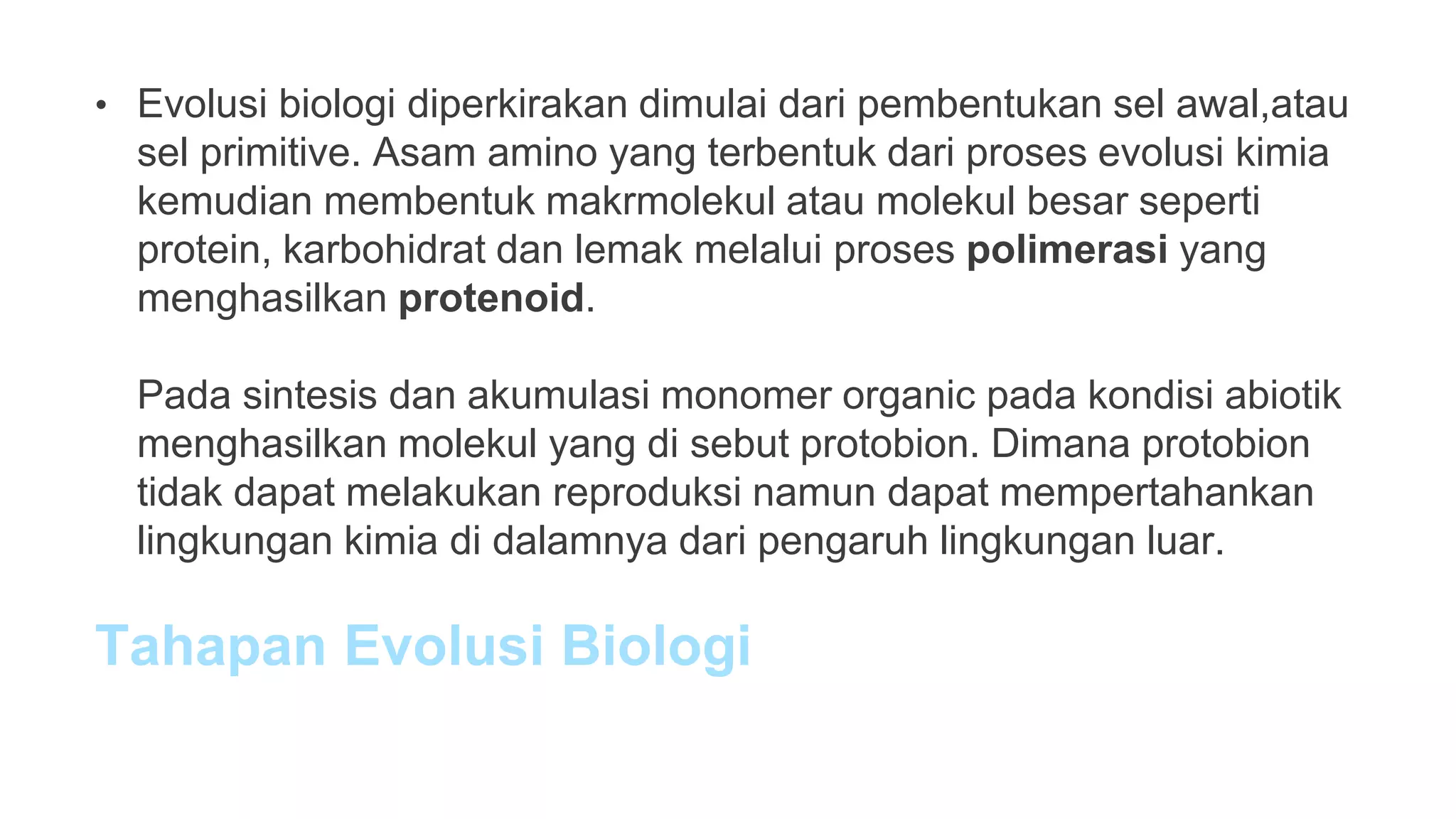 PPT EVOLUSI BIOOGI KIMIA pptx