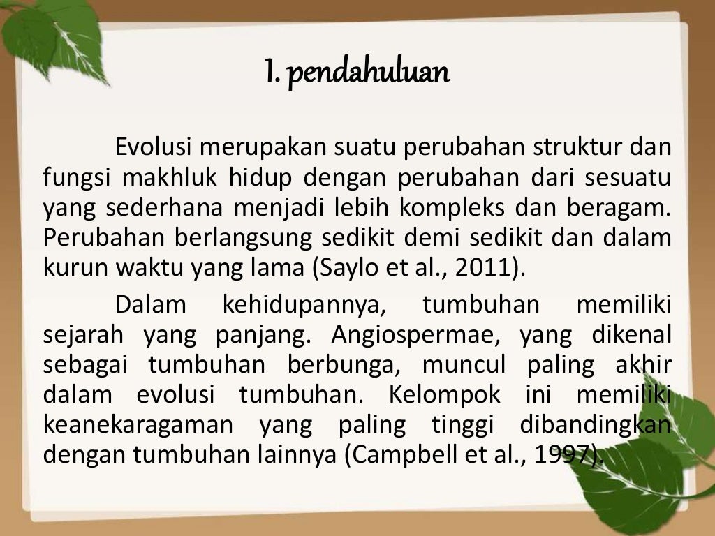 bukti evolusi angiospermae