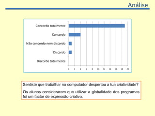 AnáliseBryce e Perspectiva: Foi mais fácil aprender a perspectiva depois de ter experimentado este programa?Na aplicação de perspectiva linear a ligação ao espaço de trabalho do Bryce 5.5 foi um importante elemento de comparação para a compreensão dos elementos da perspectiva.