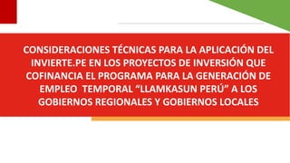 PPT EXPOSICION PROYECTOS _Dirigida a los gobiernos locales_para AT ...