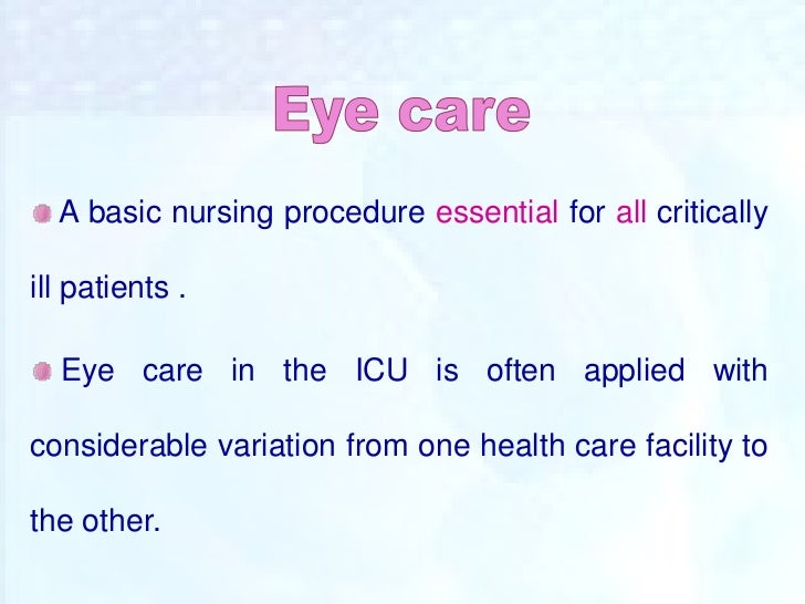 Ppt eye care.