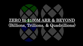 ZERO to $100M ARR & BEYOND
(Billions, Trillions, & Quadrillions)
 