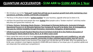 • We introduce you to the “holy-grail” model that will help you to quantum-growth-hack while maintaining a lean
operationa...