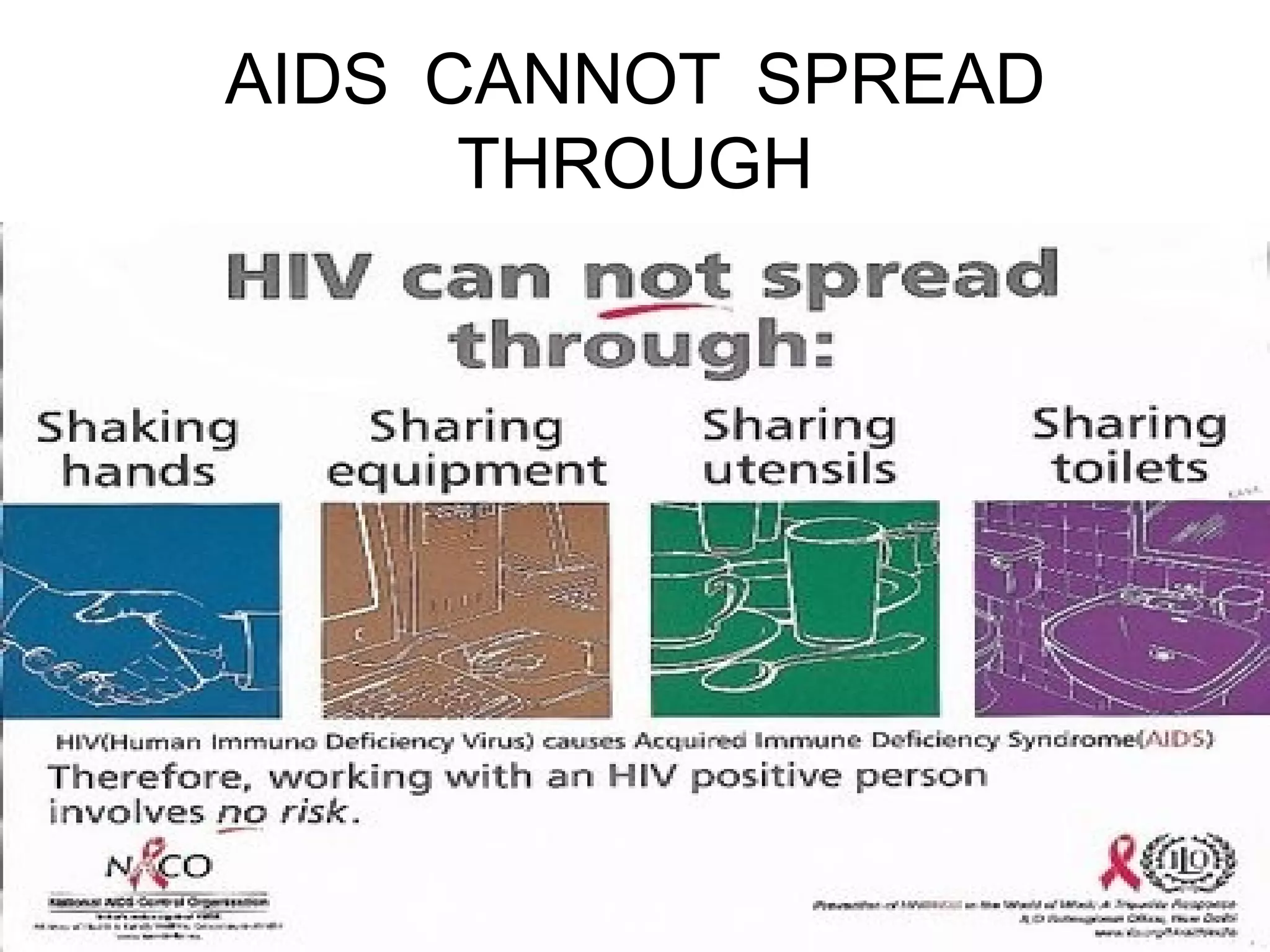 AIDS CANNOT SPREAD THROUGH 