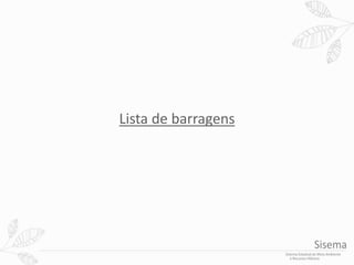 Lista de barragens
 