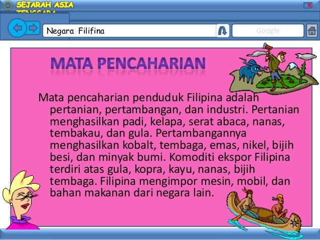Mata Pencaharian Utama Masyarakat Filipina Adalah Taman Ilmu