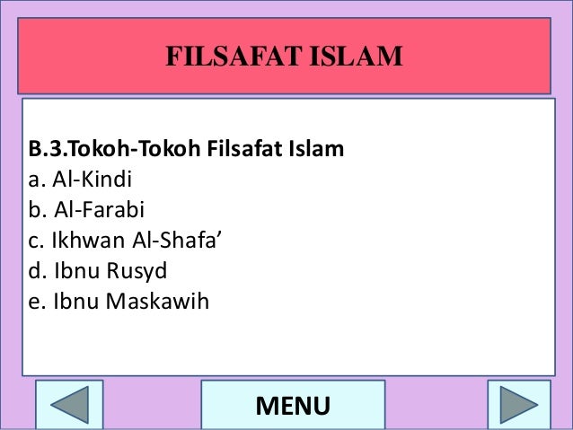 Tokohtokoh Filsafat Islam Dan Pemikirannya Nur Aisyah Aini