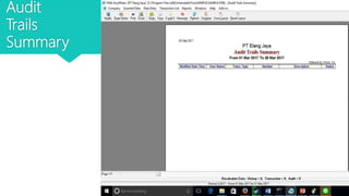 Audit
Trails
Summary
 