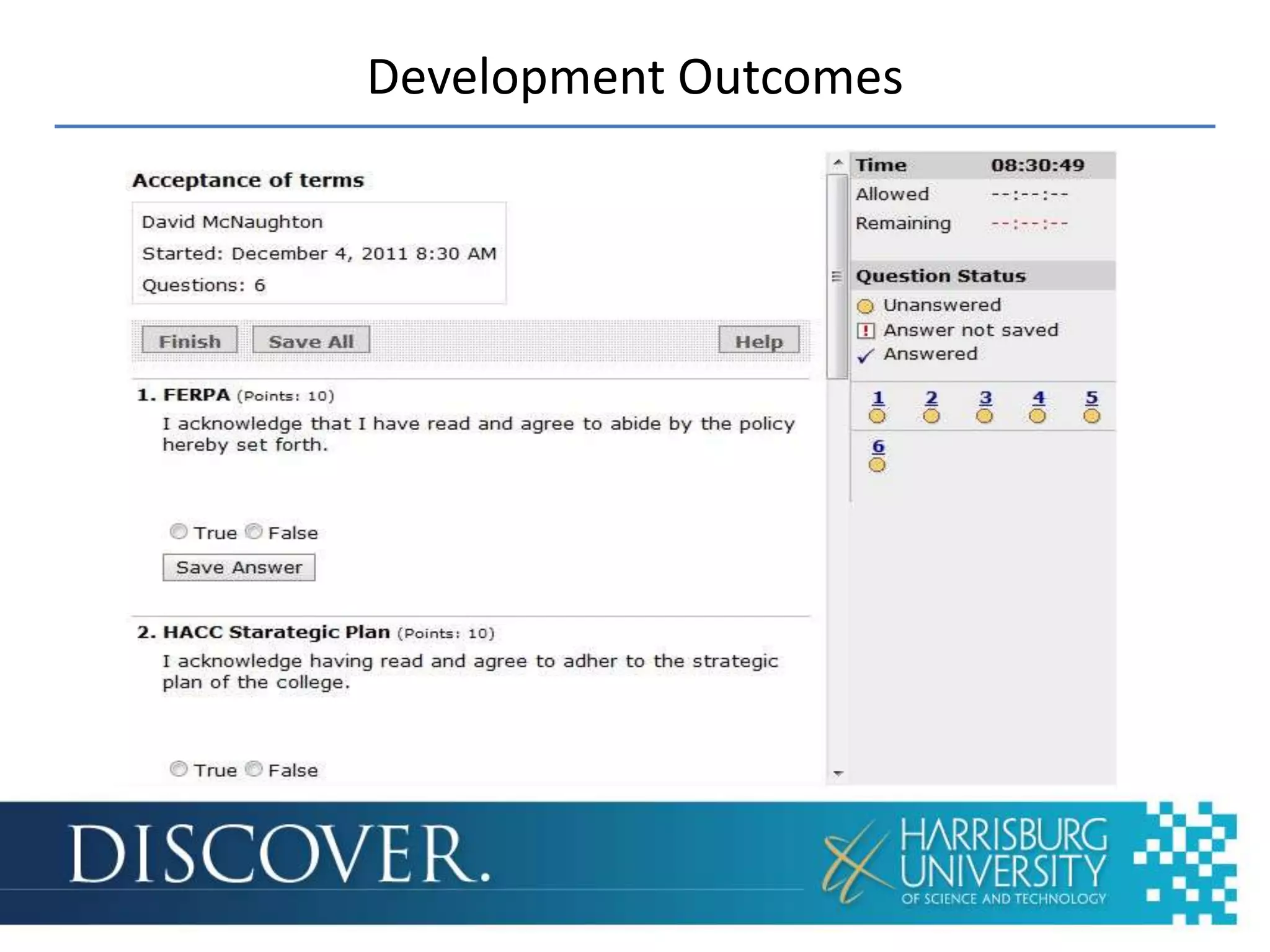 Development Outcomes
 