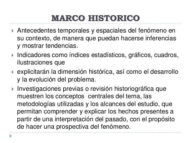 Marco Historico Metodologia De La Investigacion