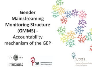 Gender
Mainstreaming
Monitoring Structure
(GMMS) -
Accountability
mechanism of the GEP
 