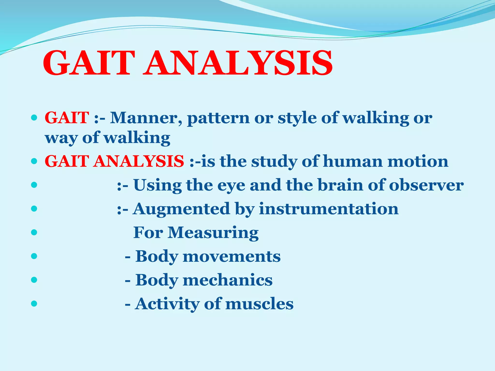 P pt final sagittal plane analysis of gait | PPTX