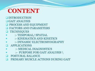 SAGITTAL PLANE ANALYSIS OF GAIT BY DR TABASSUM AZMI | PPTX