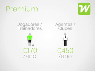 Premium

  Jogadores /   Agentes /
  Treinadores    Clubes




      170          450
    /ano         /ano
 