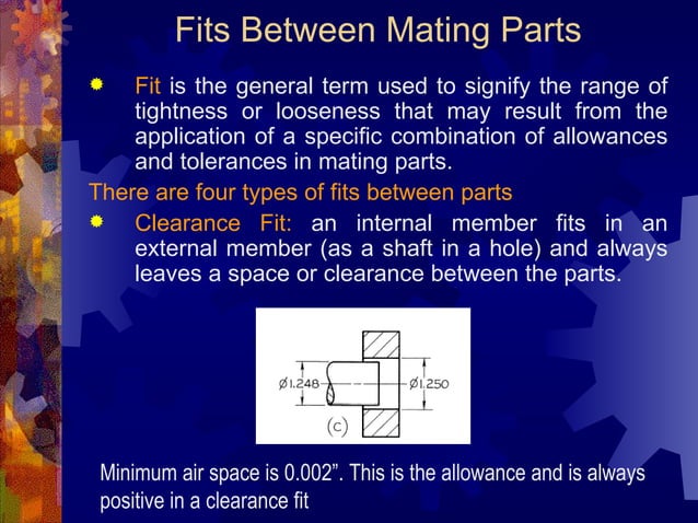 Ppt Fits Tolerances[1] | PPT | Physics | Science