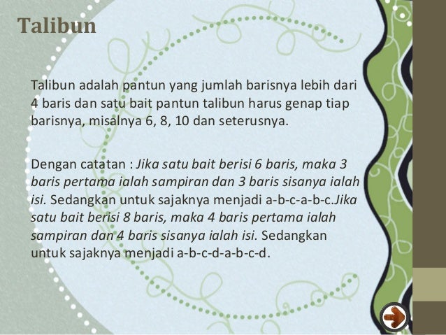 Pembelejaran Bahasa Indonesia Menulis Pantun