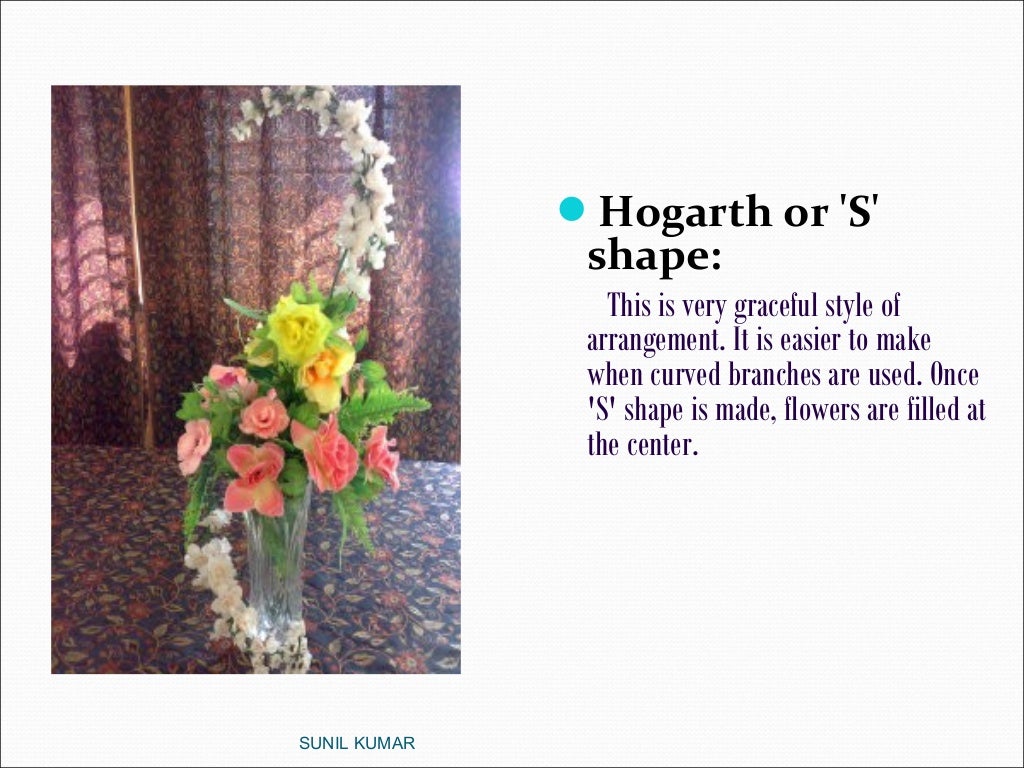 Flower arrangement in housekeeping dept.