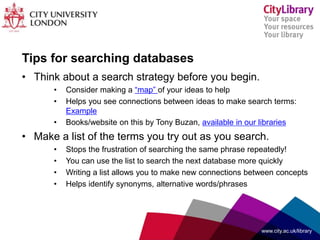Using Library Resources for your Final Year Project | PPTX