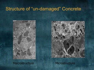 Structure of “un-damaged” Concrete
Macrostructure Microstructure
 