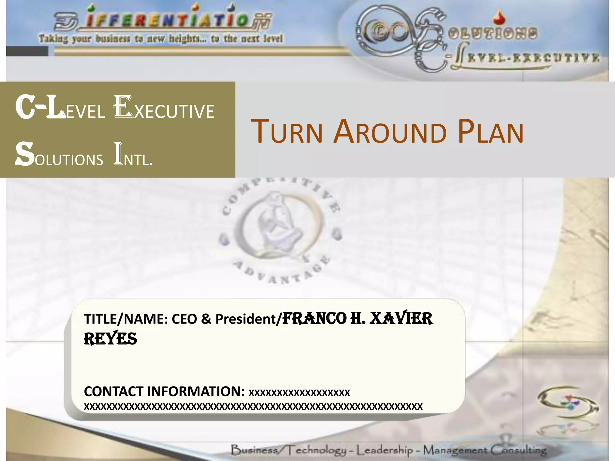 Ppt For C Level Executive Solutions | PPTX