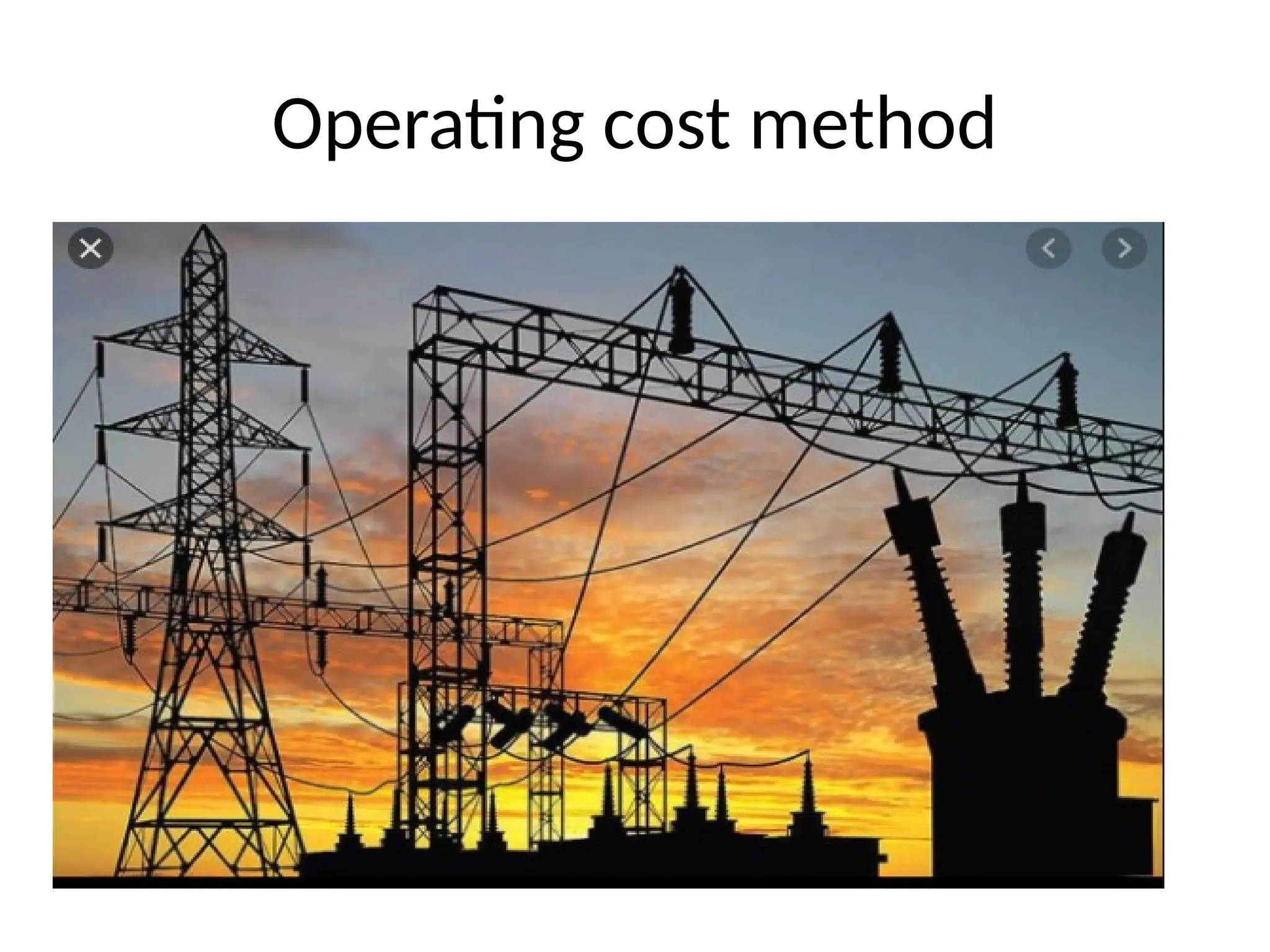Operating cost method
 