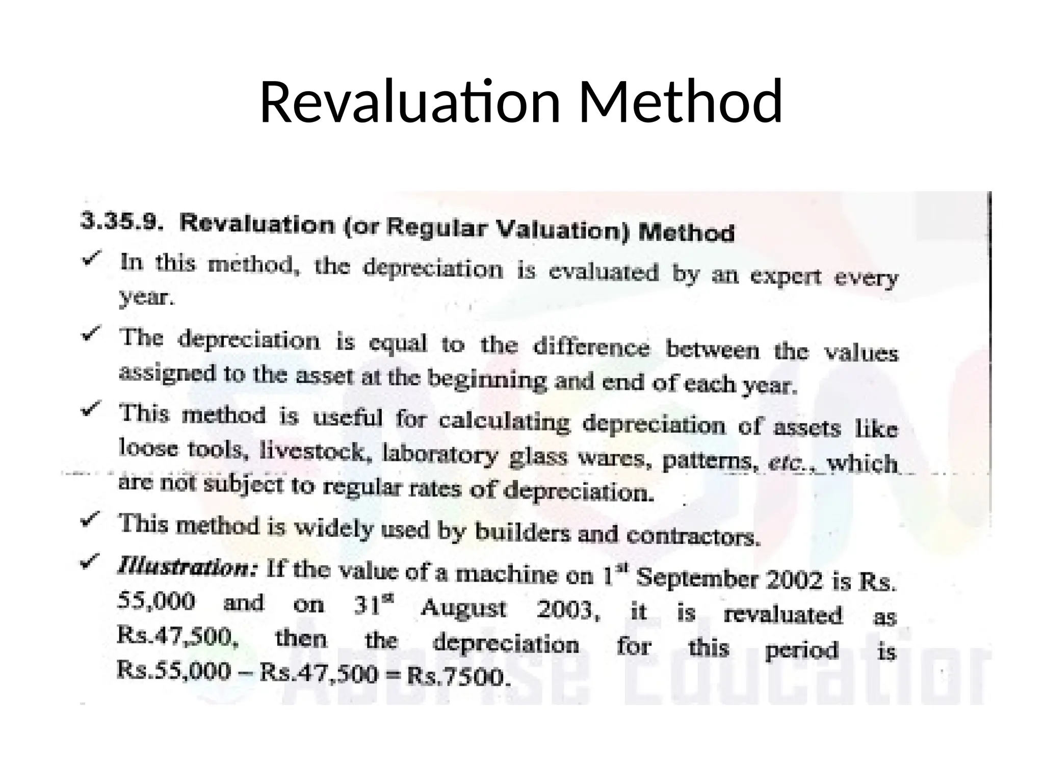 Revaluation Method
 