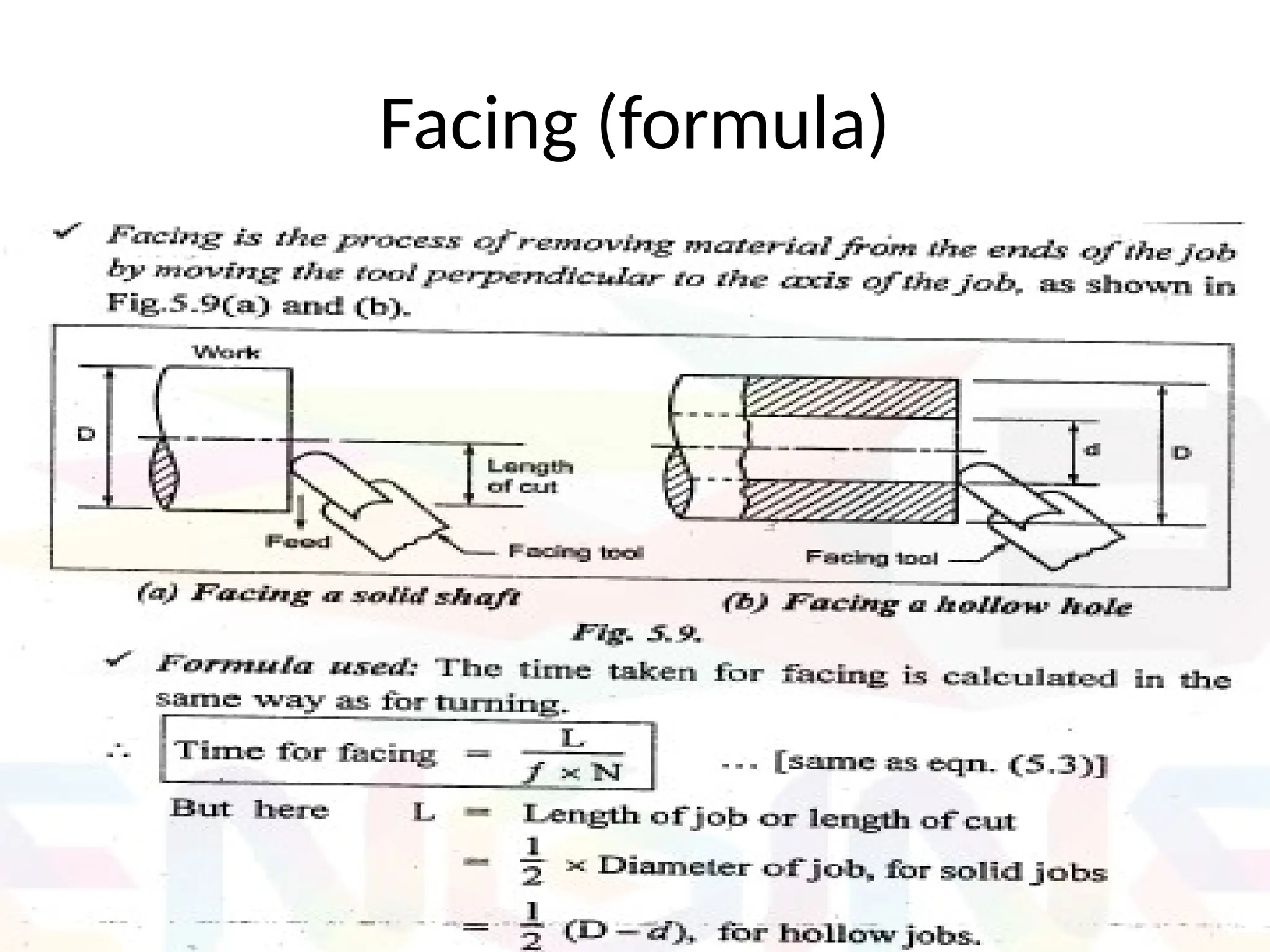 Facing (formula)
 