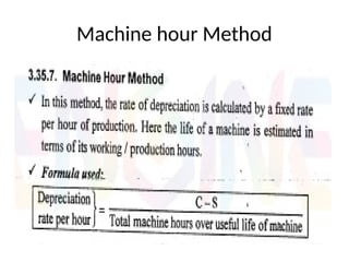 Machine hour Method
 