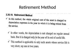 Retirement Method
 