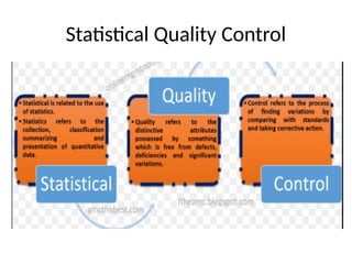 Statistical Quality Control
 