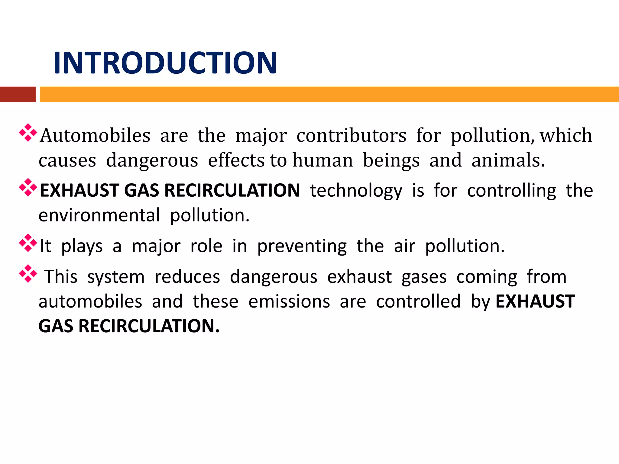 EXHAUST GAS RECIRCULATION PPT