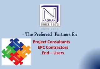 - The Preferred Partners for
Project Consultants
EPC Contractors
End – Users
 