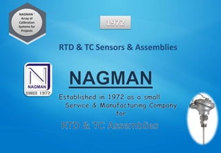 RTD & TC Sensors & Assemblies
NAGMAN ‘
Array of
Calibration
Systems for
Projects
 