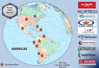 AMERICAS
Customer Base
Click Here
for more Customer
Reference
 