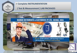 Complete INSTRUMENTATION
( Test & Measurement ) LAB PACKAGES
Why
NAGMAN
for
Projects ?
 
