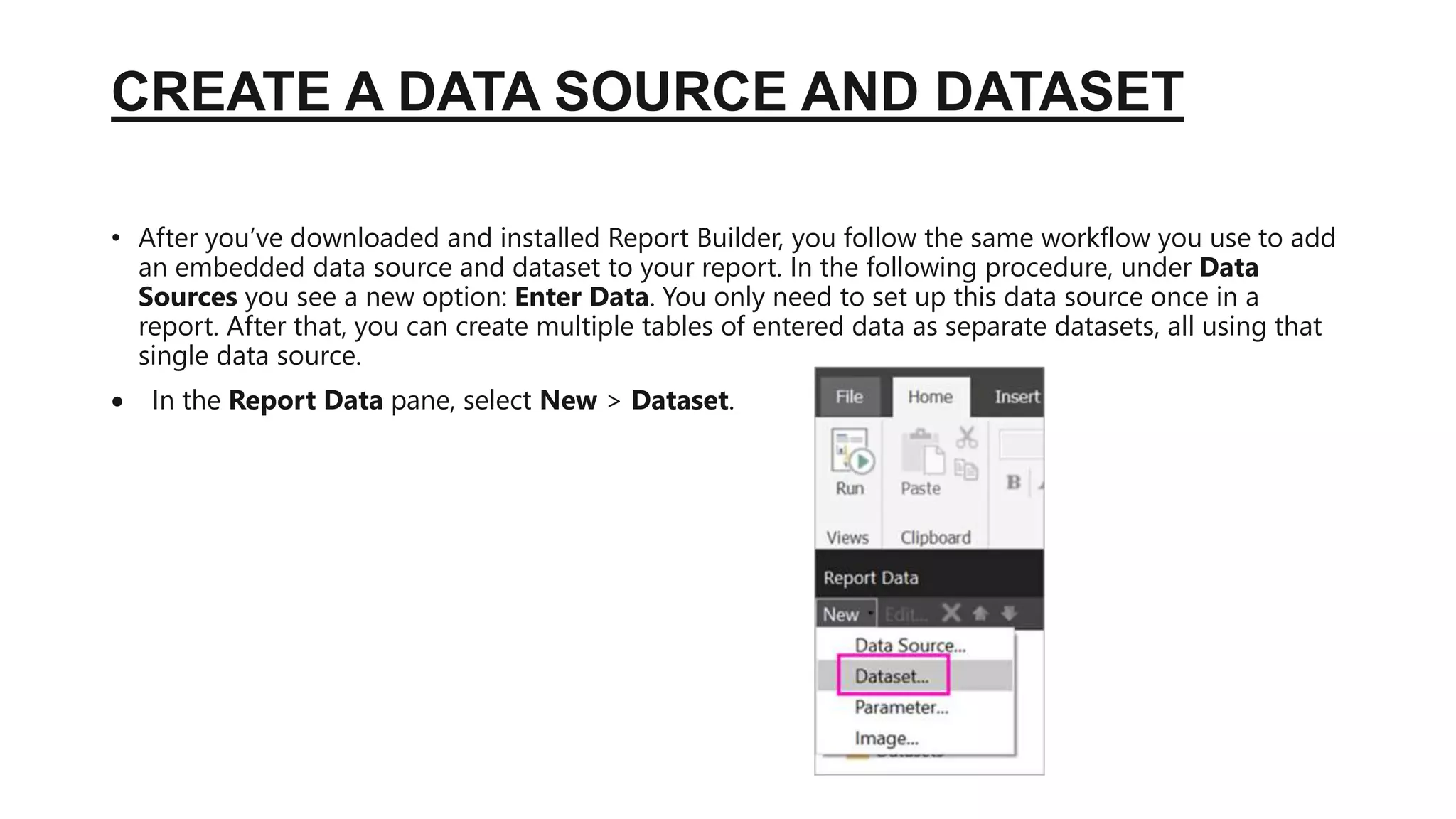 CREATING A DATASET FROM EXCEL IN POWER BI REPORT BUILDER | PPTX