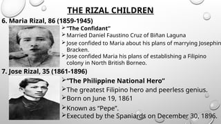 PPT for Family of Rizal.pptx Rizals Life: Family, Childhood and Early ...