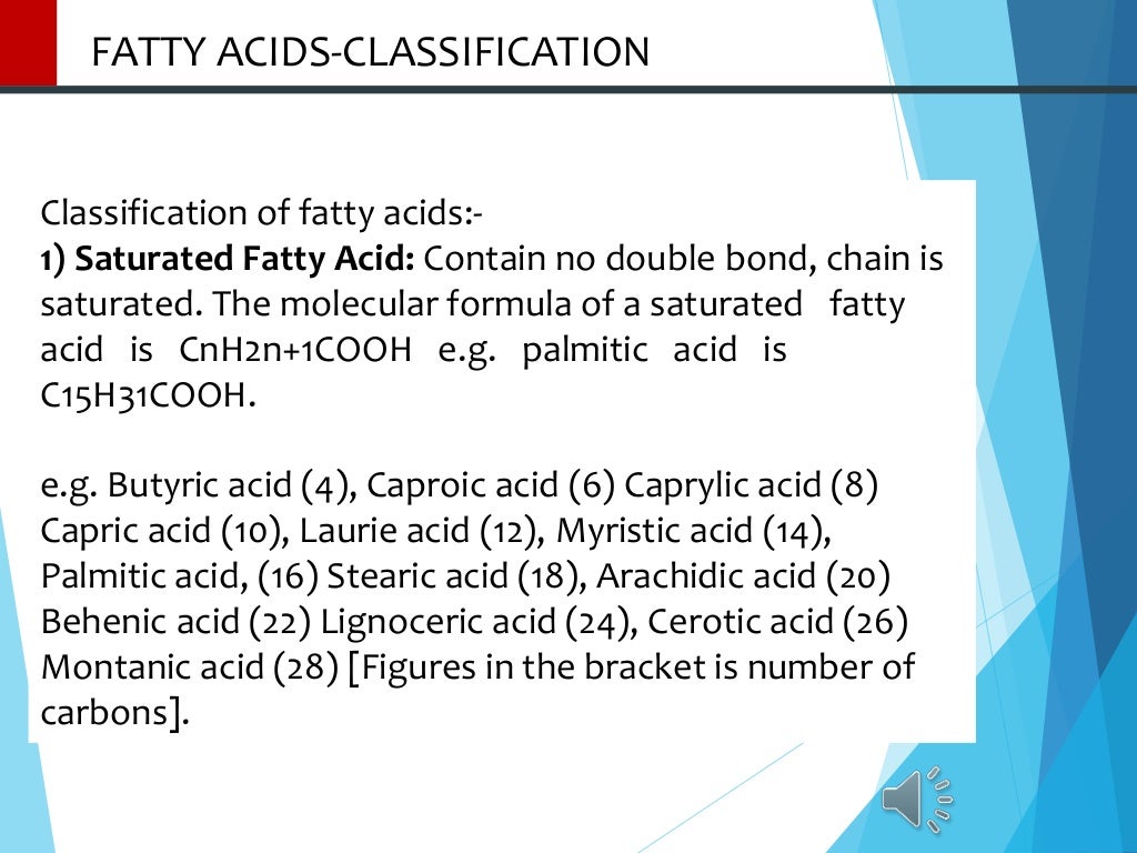 Fatty acids ppt nomenclature & properties By Sumati Hajela