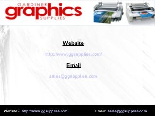 WebsiteWebsite
http://www.ggsupplies.com/
EmailEmail
sales@ggsupplies.com
Website:- http://www.ggsupplies.com Email: sales@ggsupplies.com
 