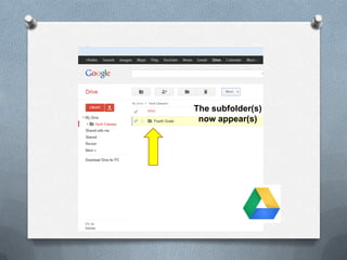 The subfolder(s)
now appear(s)
 