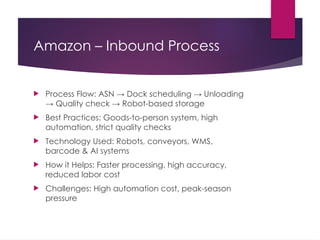 ppt for inbound warehous Annan hehsnsnsksjsksd | PPTX