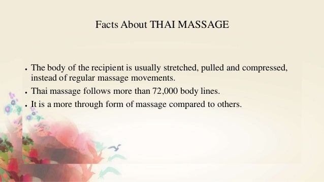 The Amazing Benefits Of Thai Massage