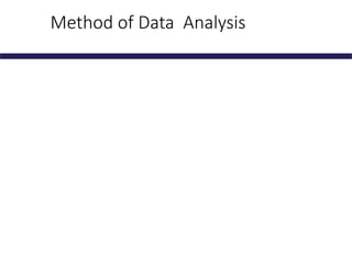 Method of Data Analysis
 
