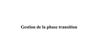 Gestion de la phase transition
 